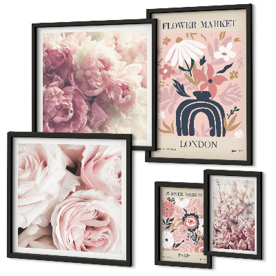 Decorațiune de perete set tablouri Decorațiuni florale boho
