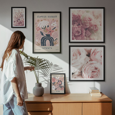 Decorațiune de perete set tablouri Decorațiuni florale boho