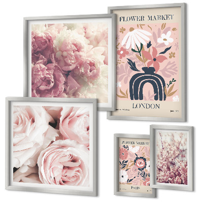 Decorațiune de perete set tablouri Decorațiuni florale boho