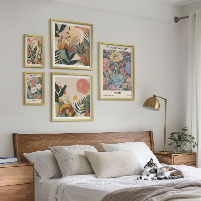 Decorațiune de perete set tablouri Motive florale Paris Londra