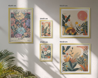 Decorațiune de perete set tablouri Motive florale Paris Londra