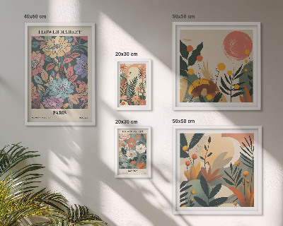 Decorațiune de perete set tablouri Motive florale Paris Londra