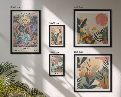 Decorațiune de perete set tablouri Motive florale Paris Londra