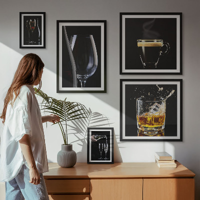 Decorațiune de perete set tablouri Cocktailuri în stil bar