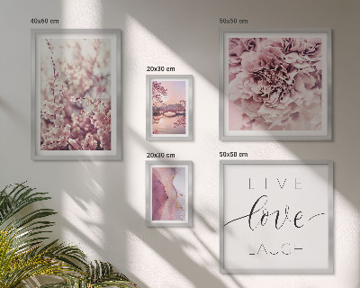 Decorațiune de perete set tablouri Motive florale, sloganuri pastelate