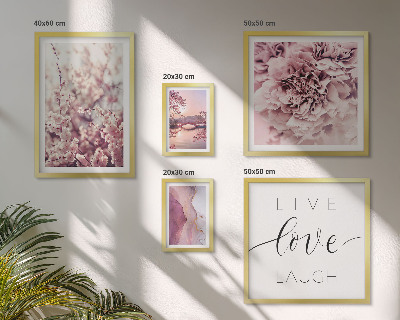 Decorațiune de perete set tablouri Motive florale, sloganuri pastelate