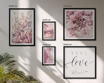 Decorațiune de perete set tablouri Motive florale, sloganuri pastelate
