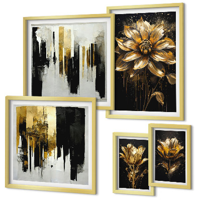 Polyptic înrămat Motive florale, eleganță, modernitate