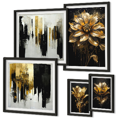 Polyptic înrămat Motive florale, eleganță, modernitate