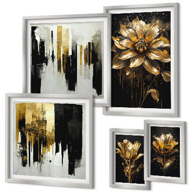 Polyptic înrămat Motive florale, eleganță, modernitate