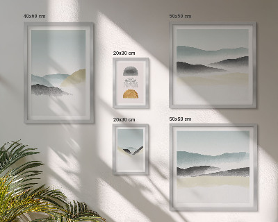 Polyptic înrămat Peisaje naturale abstracte