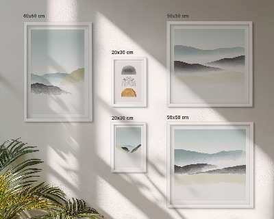 Polyptic înrămat Peisaje naturale abstracte