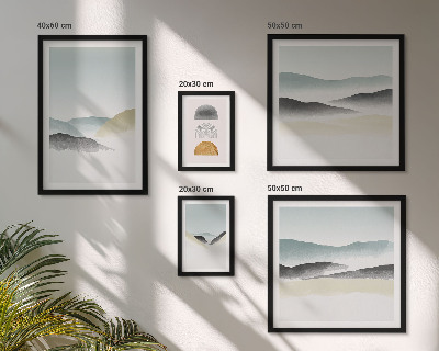 Polyptic înrămat Peisaje naturale abstracte