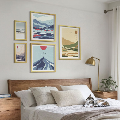 Decorațiune de perete set tablouri Peisaje montane naturale