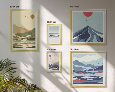 Decorațiune de perete set tablouri Peisaje montane naturale