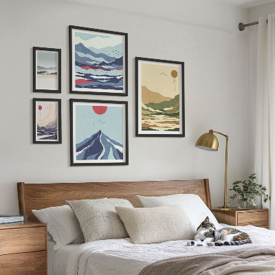 Decorațiune de perete set tablouri Peisaje montane naturale