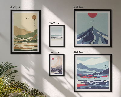 Decorațiune de perete set tablouri Peisaje montane naturale