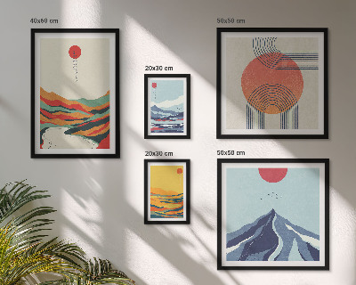 Polyptic înrămat Peisaje montane abstracte