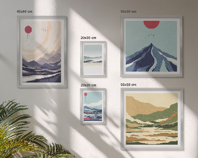 Decorațiune de perete set tablouri Peisaje montane abstracte