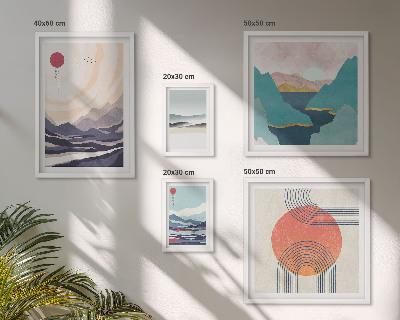 Decorațiune de perete set tablouri Peisaje montane abstracte