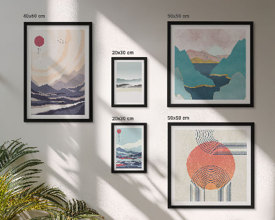 Decorațiune de perete set tablouri Peisaje montane abstracte