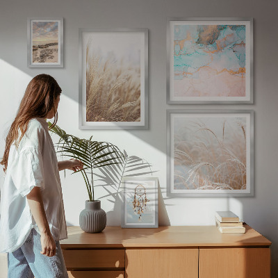 Decorațiune de perete set tablouri Peisaje etno boho naturale
