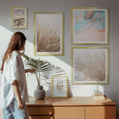 Decorațiune de perete set tablouri Peisaje etno boho naturale