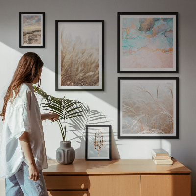 Decorațiune de perete set tablouri Peisaje etno boho naturale