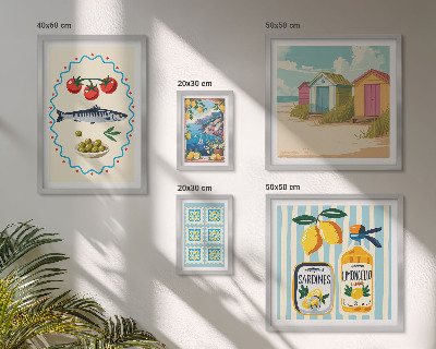 Polyptic înrămat Aromele bucătăriei mediteraneene