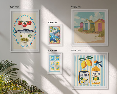 Polyptic înrămat Aromele bucătăriei mediteraneene