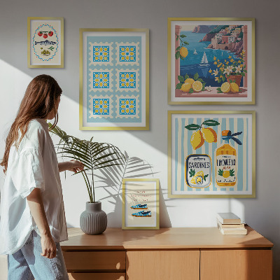 Decorațiune de perete set tablouri Stilul gustului bucătăriei italiene