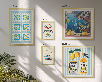 Decorațiune de perete set tablouri Stilul gustului bucătăriei italiene