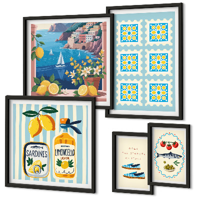 Decorațiune de perete set tablouri Stilul gustului bucătăriei italiene