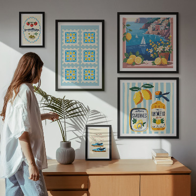Decorațiune de perete set tablouri Stilul gustului bucătăriei italiene