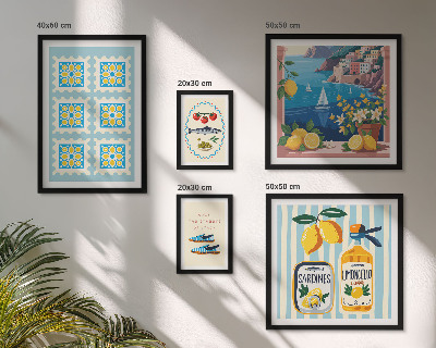 Decorațiune de perete set tablouri Stilul gustului bucătăriei italiene