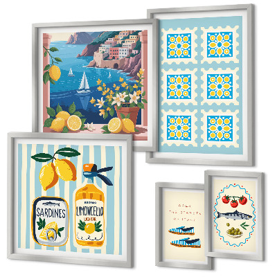 Decorațiune de perete set tablouri Stilul gustului bucătăriei italiene