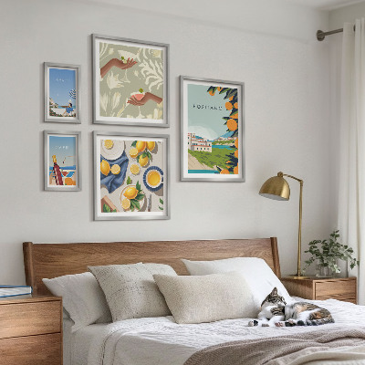 Decorațiune de perete set tablouri Vacanțe italiene în Amalfi și Capri