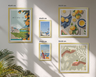 Decorațiune de perete set tablouri Vacanțe italiene în Amalfi și Capri