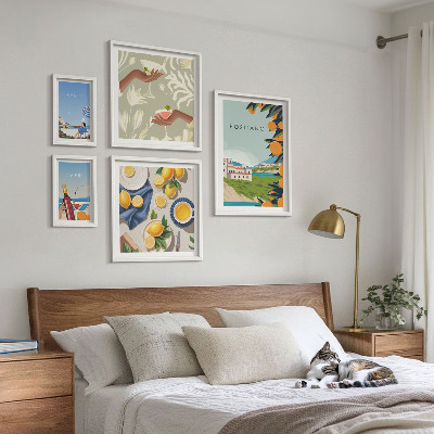 Decorațiune de perete set tablouri Vacanțe italiene în Amalfi și Capri