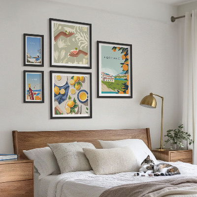 Decorațiune de perete set tablouri Vacanțe italiene în Amalfi și Capri