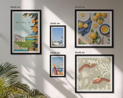 Decorațiune de perete set tablouri Vacanțe italiene în Amalfi și Capri