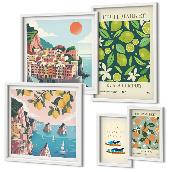 Polyptic înrămat Sărbătoarea fructelor tropicale
