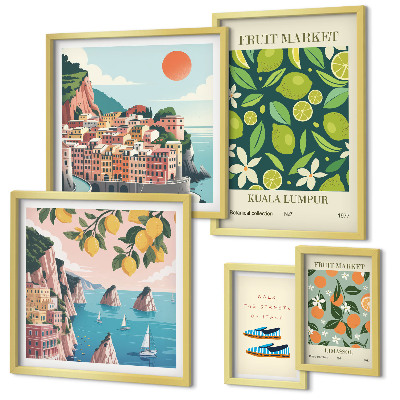 Polyptic înrămat Sărbătoarea fructelor tropicale