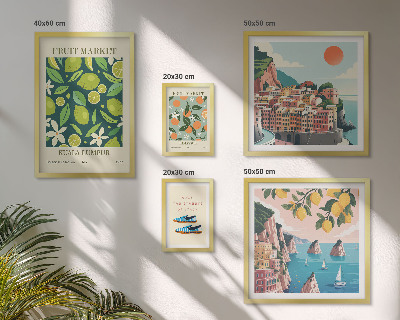 Polyptic înrămat Sărbătoarea fructelor tropicale