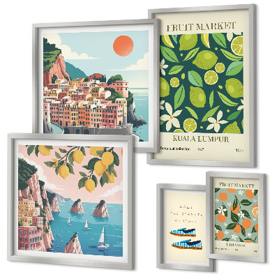 Polyptic înrămat Sărbătoarea fructelor tropicale