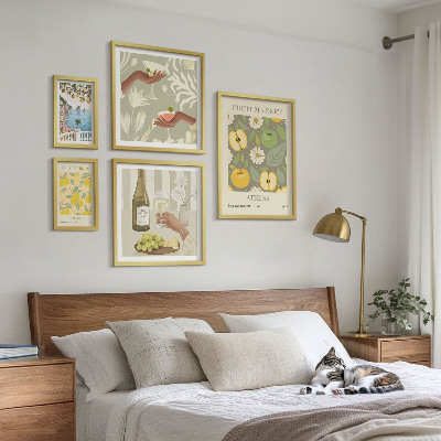 Decorațiune de perete set tablouri Ilustrații atmosferice din anii 1970