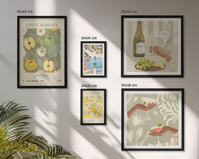 Decorațiune de perete set tablouri Ilustrații atmosferice din anii 1970