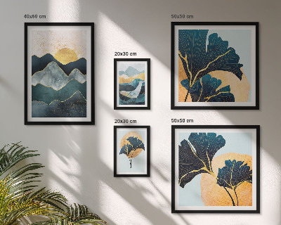 Polyptic înrămat Peisaje elegante cu plante montane