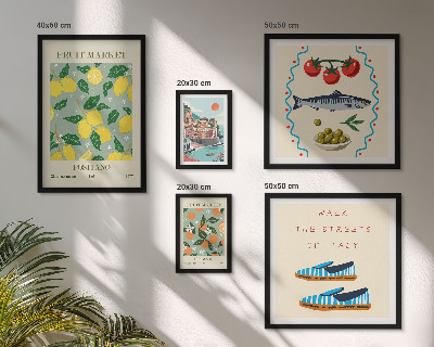 Decorațiune de perete set tablouri Colectarea fructelor din Italia