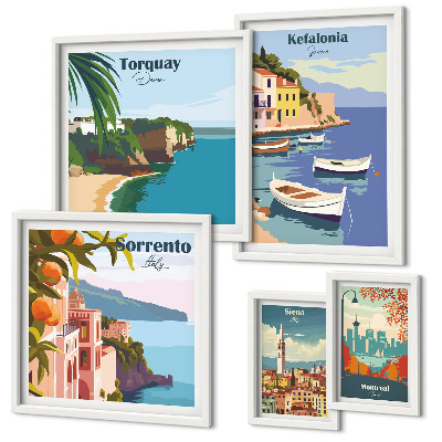 Polyptic înrămat Peisaje de coastă ale Europei